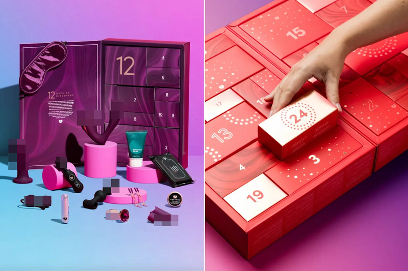 Best Sex Toy Advent Calendar Box Packaging Storage Paper Cardboard Double Opening Customized 12 24 Day Adult Sex Toy Mystery Box