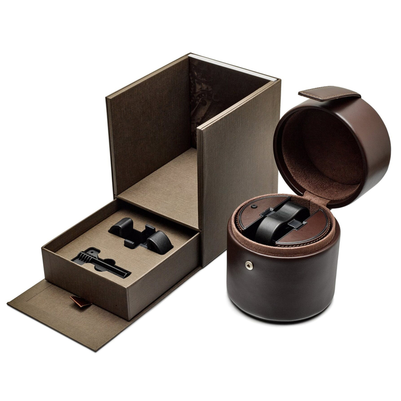 Luxury Double Layer Travel Watch Organizer Box Square Leather Packaging Watch Box with Drawer Storage Flip Watch Boxes Cases