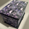 Custom Goth Decorative Skull Jewelry Drawer Organizer Box Purple Lacquered Wood Jewelry Gift Box Packaging with Removable Trays