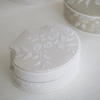 Seashell Shaped White Ring Earring Box