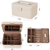 Luxury PU Leather Printed Jewelry Organizer Box Jewelry Ring Boxes For Travel