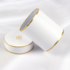 Custom Gold Logo Small Round Paper Single Rose Flower Packaging Box