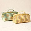 Embroidery Sun Goddess Striped Makeup Bag