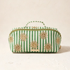 Embroidery Sun Goddess Striped Makeup Bag