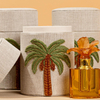 Coconut Palm Embroidered Linen Fragrance Gift Set
