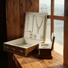 Metal Rivets Wooden Jewelry Packaging Set Box