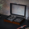 Custom 8 Grids Slots Wooden Eyeglasses Storage Box Sunglasses Glasses Display Jewelry Organizer 