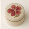 Flowers Sequin Embroidery Jewelry Box Custom Logo Velvet Ring Earring Boxes