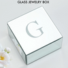 2 Layer Glass Mirrored Jewelry Organizer Storage Box Velvet Insert Watches Cufflinks Jewelry Packaging Box