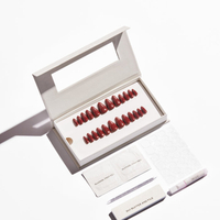 Travel Set Press on Nail Packaging Box for 24 Nails Custom Printing logo Empty Paper Magnetic False Nail Storage Box Packaging