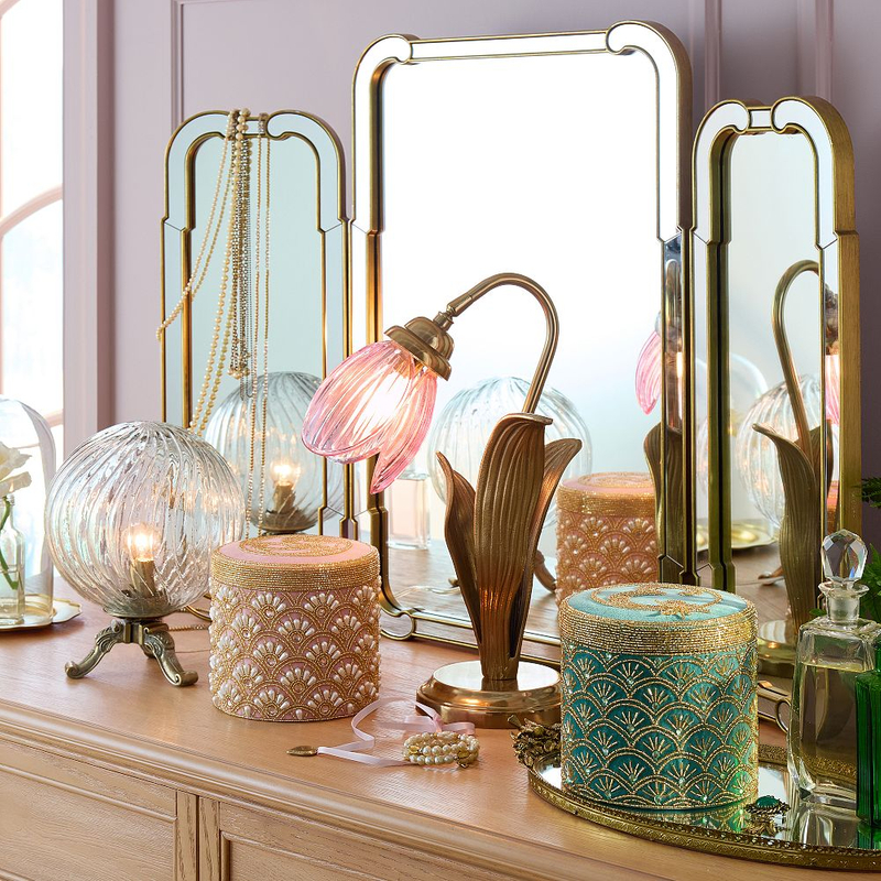 Colorful Beaded Pendant Storage Box Jewelry Embroidery Box