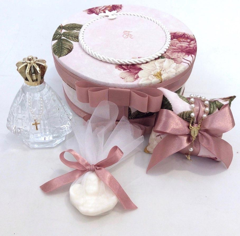 Round Embroidery Child Jewelry Boxes Memory Box Photos Perfume Box