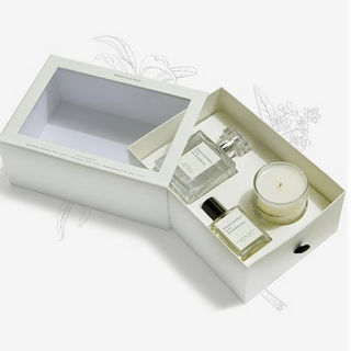 Wholesale Custom Logo Transparent drawer Paper candle box Packaging Gift Box 
