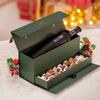 Double Layer Paper Chocolate Candy Gift Box with Handle Packaging Luxury Food Macarons Cookie Boxes Flap Wine Gift Boxes