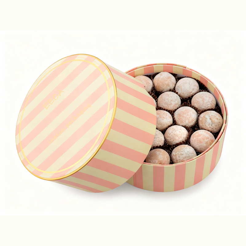 Round Rotating Chocolate Candy Paper Box