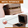 Custom LOGO Luxury Lacquering Wooden Gifts Ring Jewelry Box Storage Box Black Walnut Ring Box