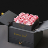 Double Door Paper Eternal Flower Jewelry Lipstick Gift Packaging Box Drawer for Factory