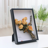6x8 Inch Picture Frame Shadow Flower Packaging Box with HD Plexiglass Deep Wood Memory Box Display Case for Flowers
