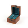 Luxury logo custom small wooden engegment ring box jewelry case high gloss lacquered storage organizer wooden ring jewelry box