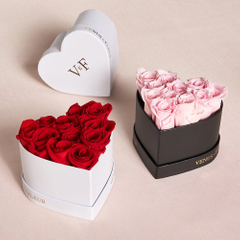 Factory Luxury Custom Logo Printing Design Heart Rose Flower Bouquet Packaging Box for Wedding Flower Arrangement