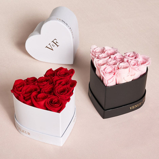 Factory Luxury Custom Logo Printing Design Heart Rose Flower Bouquet Packaging Box for Wedding Flower Arrangement