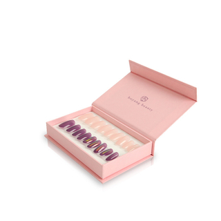 Luxury Paper Folding Magnetic Closure Nail Polish Set Storage Box Press on Nail Gift Packaging Box with Customized Logo