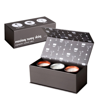 Wholesale Black Square Luxury Logo Custom Gift Circle Customised Candle Boxes And Jars