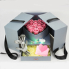 Magic Cube Double Drawer Paper Jewelry Rose Flower Bouquet Gift Packaging Box for Valentine's Day Birthday Gift