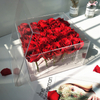 New Transparent Square Acrylic Valentine's Day Wedding Rose Eternal Flower Storage Box Factory Direct Sales