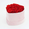 Custom Preserved Rose Flower in Gift Packing Boxes Velvet Eternal Rose Flower Heart Shape Packaging Box with Logo Customized