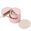 Custom Round Pu Leather Double Layer Rotating Ring Earring Necklace Jewelry Packaging Box Rotating Gift Storage Box for Women