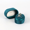 New Arrival Oval Shape Velvet Jewelry Travel Case Luxury Multi Slots Earring Ring Storage Box Case for Women Girls