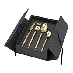 Custom Design Logo Sets for Wedding Stainless Steel Cutlery Flatware Sets Flatware Gift Set Box