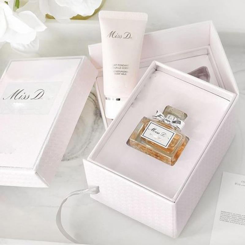 Custom Luxury Unique Design White Paper Cosmetics Perfume Bottle Gift Packaging Box with Foam Insert And Logo