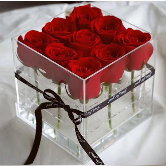 square acrylic flower box (1)