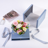 Square Transparent PVC Crystal Love Flower Box Surprise Box Heart Hollowed Out Double Layer Flower Packing Box with Drawer