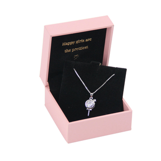 Custom Gold Logo Small Square Paper Cardboard Magnetic Closure Ring Necklace Jewelry Gift Packaging Box for Valentine's Day