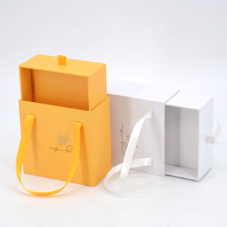 Design Luxury Personalized Logo Necklace Earrings Ring Jewelry Packaging Box Cardboard Bulk Drawer Slide Jewelry Box