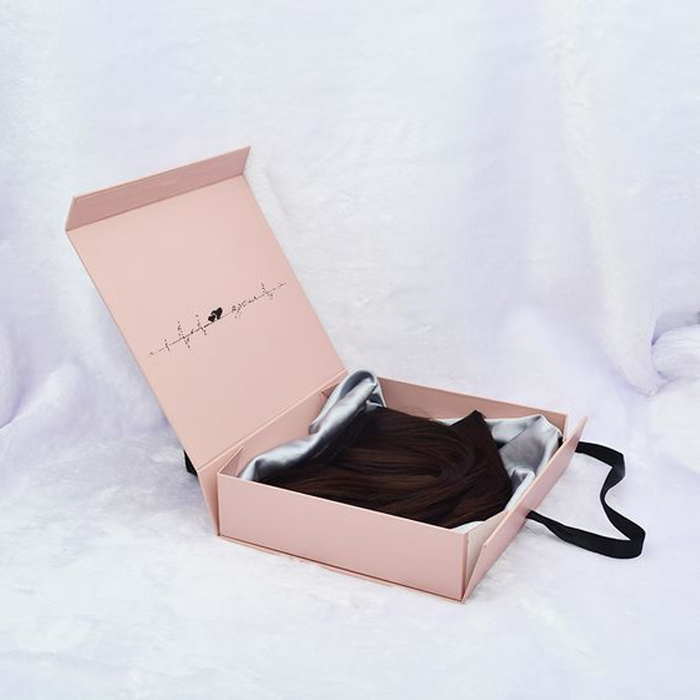Custom Luxury Paper Cardboard Rigid Magnetic Folding Gift Box for Wedding Cosmetic Jewelry Wig Packaging Box