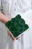 Custom Square Paper Infinity Eternal Forever Preserved Green Rose Flowers Gift Packaging Box With Clear Lid
