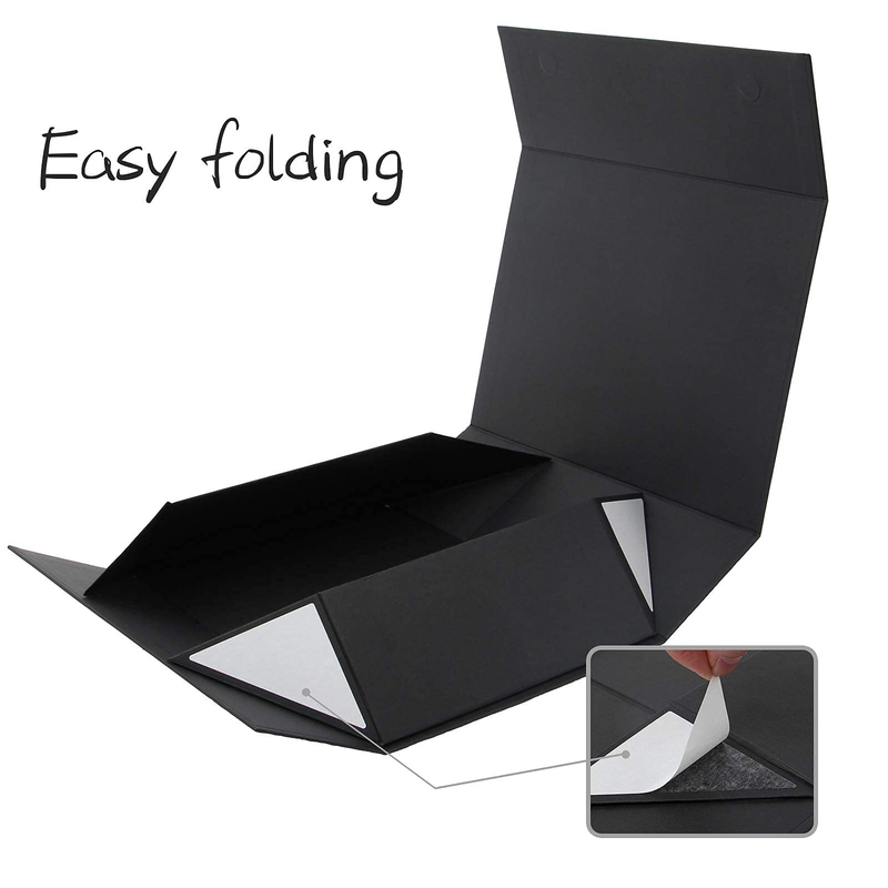 Wholesale Black Premium Paper Cardboard Collapsible Postage Custom Logo Printed Magnetic Gift Box Packaging