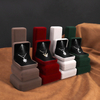 Luxury Dark Red Wedding Ring Velvet Box Jewelry Packaging Necklace Box Led Ring Packaging Jewelry Storage Box with LED Light