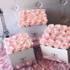 Valentine's Day Customized Logo Preserved Rose Flower Immortal Eternal Floral Decors Arrangement In Round Square Heart Gift Box