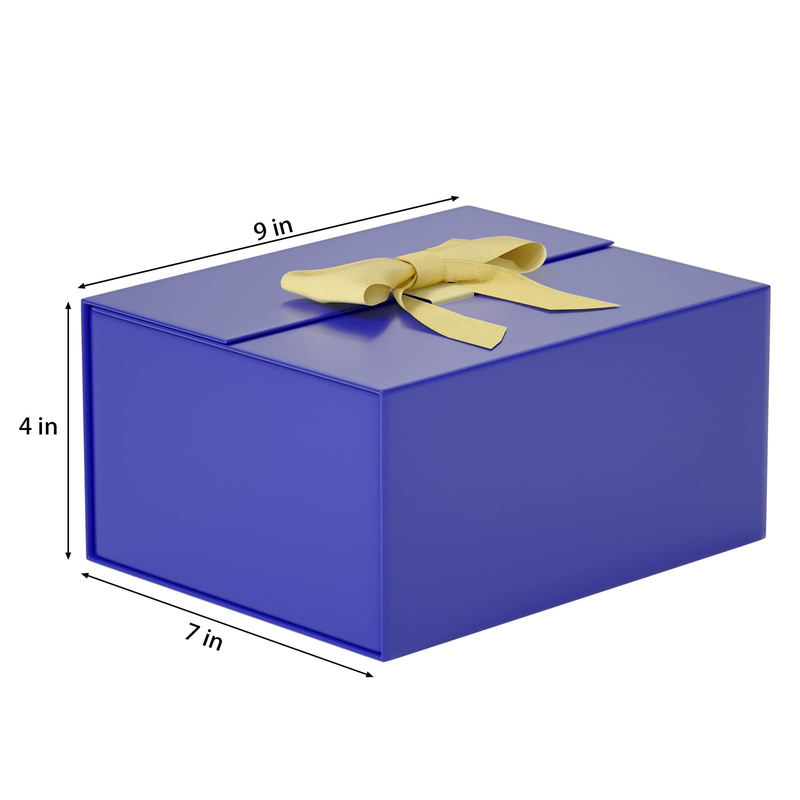 Custom Stylish Foldable Cardboard Paper Luxury Gift Boxes for Present Packaging with Ribbon