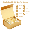 32L*24W*9Hcm In-stock Collapsible & Rigid Magnetic Lid Storage Boxes with Magnetic Closure Orange Color