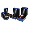 Creative LED Light Jewelry Necklace Bracelet Bracelet Packaging Box Proposal Ring Box Brushed Leather Jewelry Box