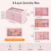 New Senior European Princess Large Capacity Jewelry Storage Case Multi Layer Drawer Jewelry Organizer Box