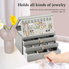 Custom Multi Layer Pu Leather Travel Jewellery Organizer Storage Case Portable Large Drawer Jewelry Organizer Box