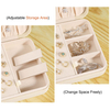 Korean Fashion Small Travel Jewelry Box for Women Girls Rings Earrings Necklace Holder Organizer Jewellery Storage Display Case