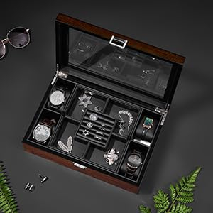 Wholesale Earring Ring Necklace Girls Gray Jewelry Organizer Box Velvet PU Leather Jewellery Storage Case With Lock